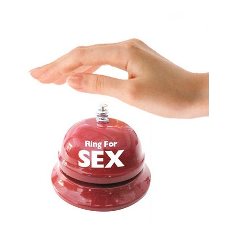 Stolný zvonček na sex v červenej farbe.