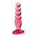 Ružový želatínový análny kolík s prísavkou, vhodný na rozťahovanie análu.
