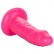 Ružové dildo v realistickom tvare penisu so širokou prísavkou na uchytenie.