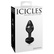 Pekné darčekové balenie skleného análneho kolíka čiernej farby - Icicles no.44
