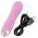Vodotesný rúžový vibrátor s priloženým nabíjacím USB káblom. 