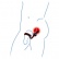 Cieľ dráždenia análneho kolíka na stimuláciu prostaty so spojeným erekčným krúžkom.
