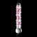Sklenené dildo s ružovými perličkami pre intenzívnejšiu stimuláciu.