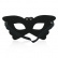 Maska na oči z umelej kože v elegantnom tvare motýľa s pružným popruhom.