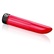 Malý červený vibrátor s hladkým povrchom a multirýchlostnými vibráciami.