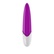 Menší vodeodolný vibrátor s hladkým povrchom bielo fialovej farby s piatimi druhmi vibrácii.