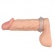 Erekčný krúžok na penis v ružovej farbe s maličkými výstupkami, nasadený na koreni penisu.