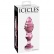 Sklenený kolík Icicles No. 27 s elegantným tvarom z ručne fúkaného skla v ružovej farbe. 