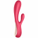 Silikónový vibrátor ružovej farby na stimuláciu klitorisu a vagíny zároveň.