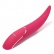 Ružový silikónový vibrátor s netradičným luxusným dizajnom, nabíjateľným motorčekom a vodotesným povrchom.