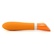 Vodotesný silno oranžový silikónový vibrátor s príjemným hodvábnym povrchom.