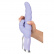 Silikónový vibrátor Smile fialovej farby s rotačnou jemne zakrivenou špičkou a stimulátorom klitorisu.