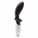 Čierno-biely silikónový vibrátor s jemne zakrivenou špičkou na stimuláciu prostaty so západkov proti vkĺznutiu.