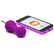 Luxusné silikónové venušine guličky fialovej farby s jemným hodvábnym povrchom ovládané mobilom
