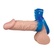 Modrý erekčný, silikónový krúžok nasadený na koreni penisu a za semenníkmi s veľkým stimulátorom klitorisu.