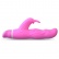 Ružový vodotesný vibrátor so stimulátorom klitorisu z hodvábnym silikónovým povrchom.