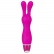 Malý silikónový vibrátor ružovej farby v tvare zajačika.