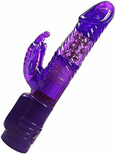 vibrátor stimulátor klitorisu s vibračnými a rotujúcimi guličkami vodotesný dĺžka 15 cm priemer 3,5 cm