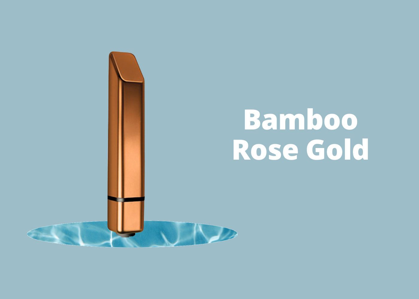 Vibrátor v tvare rúžu - Bamboo Rose Gold